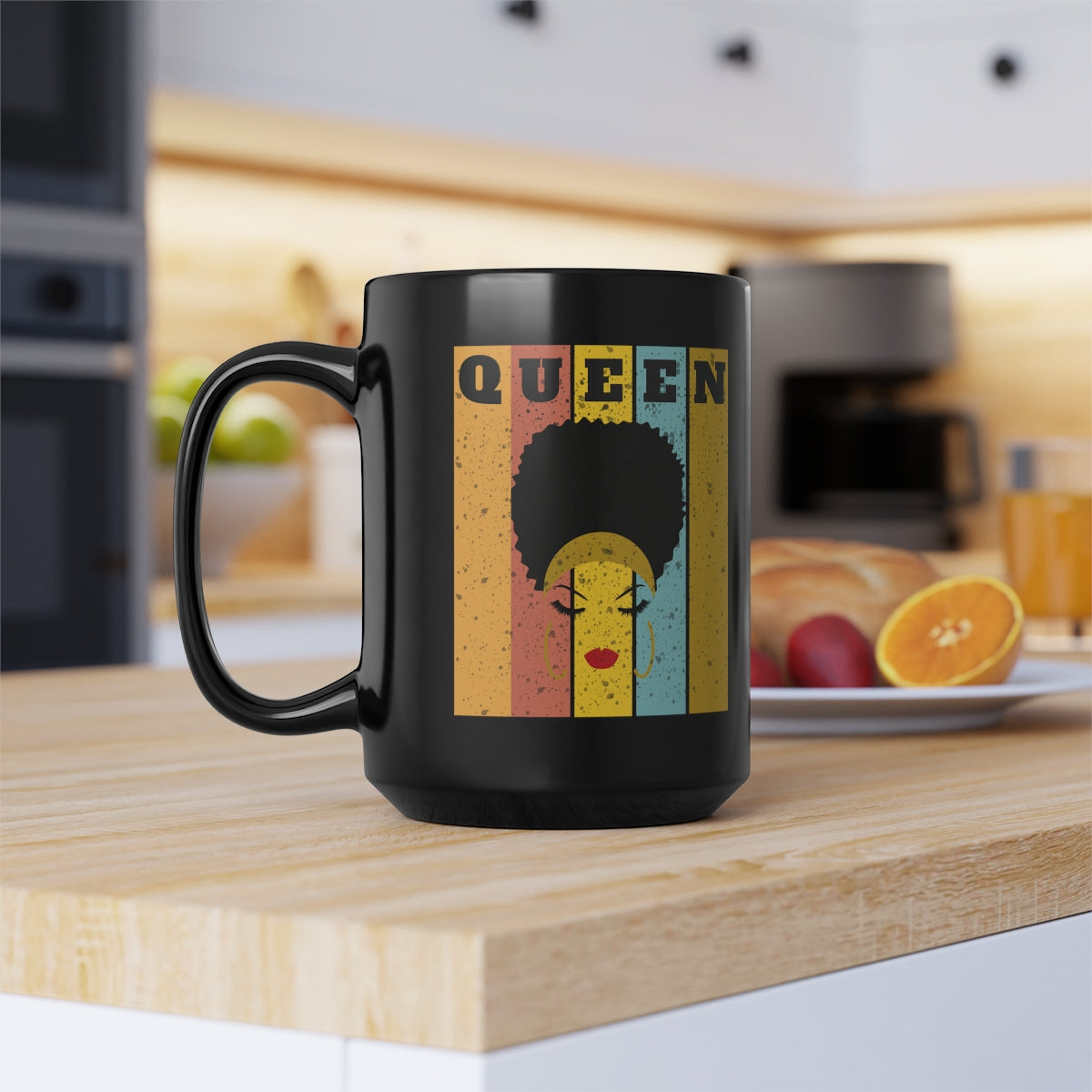 Queen Black Mug, 15oz