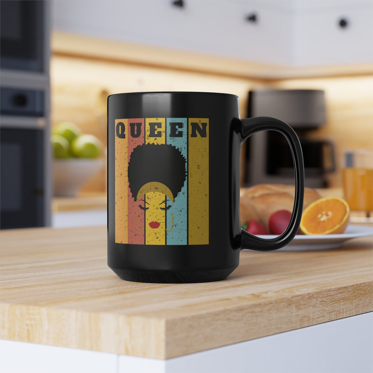 Queen Black Mug, 15oz