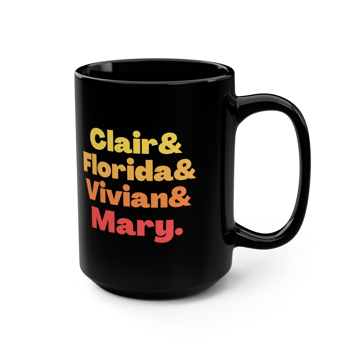 Black Mom Icon Black Mug, 15oz