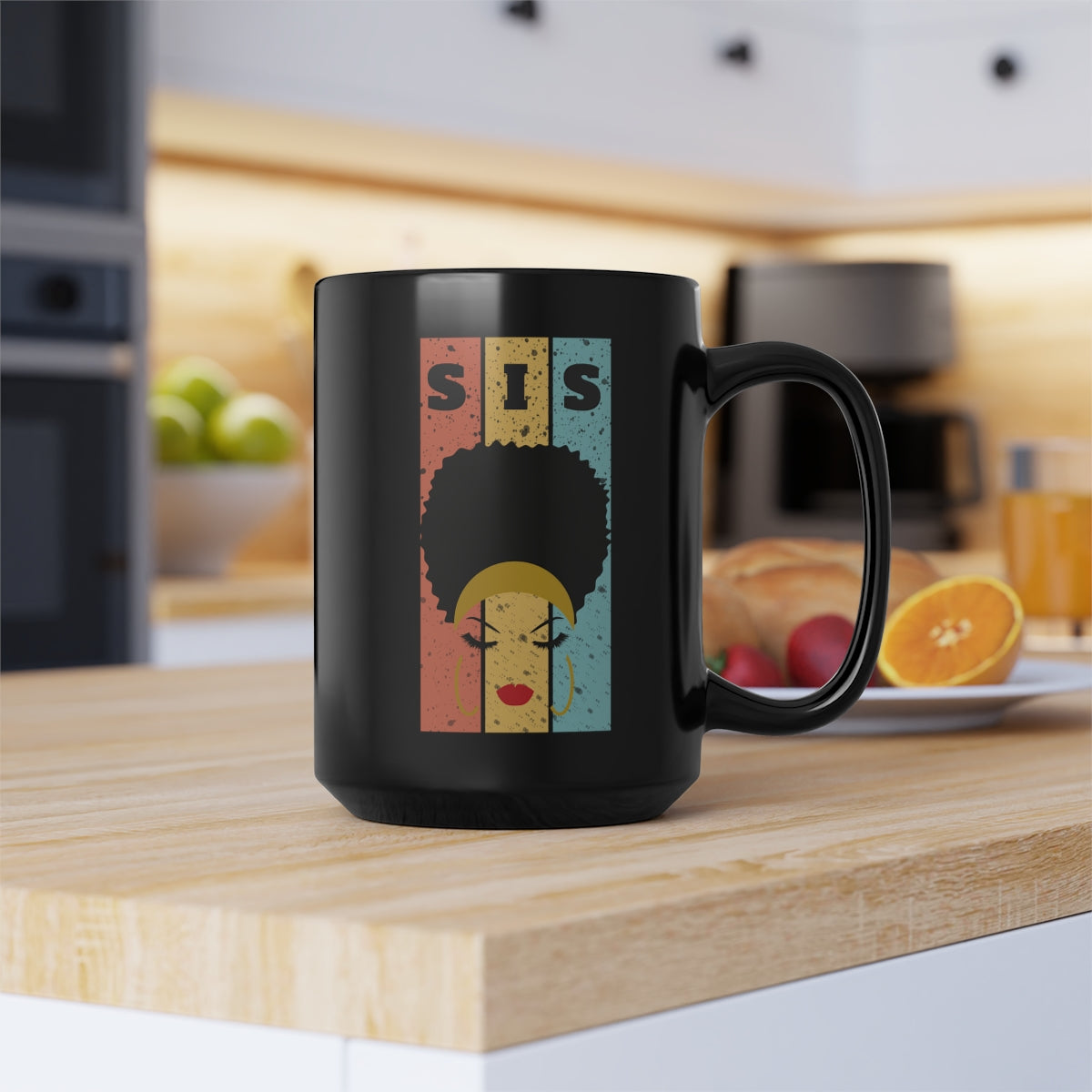 SIS Black Mug, 15oz