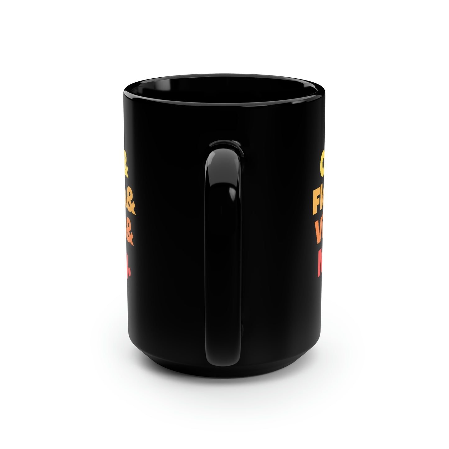 Black Mom Icon Black Mug, 15oz