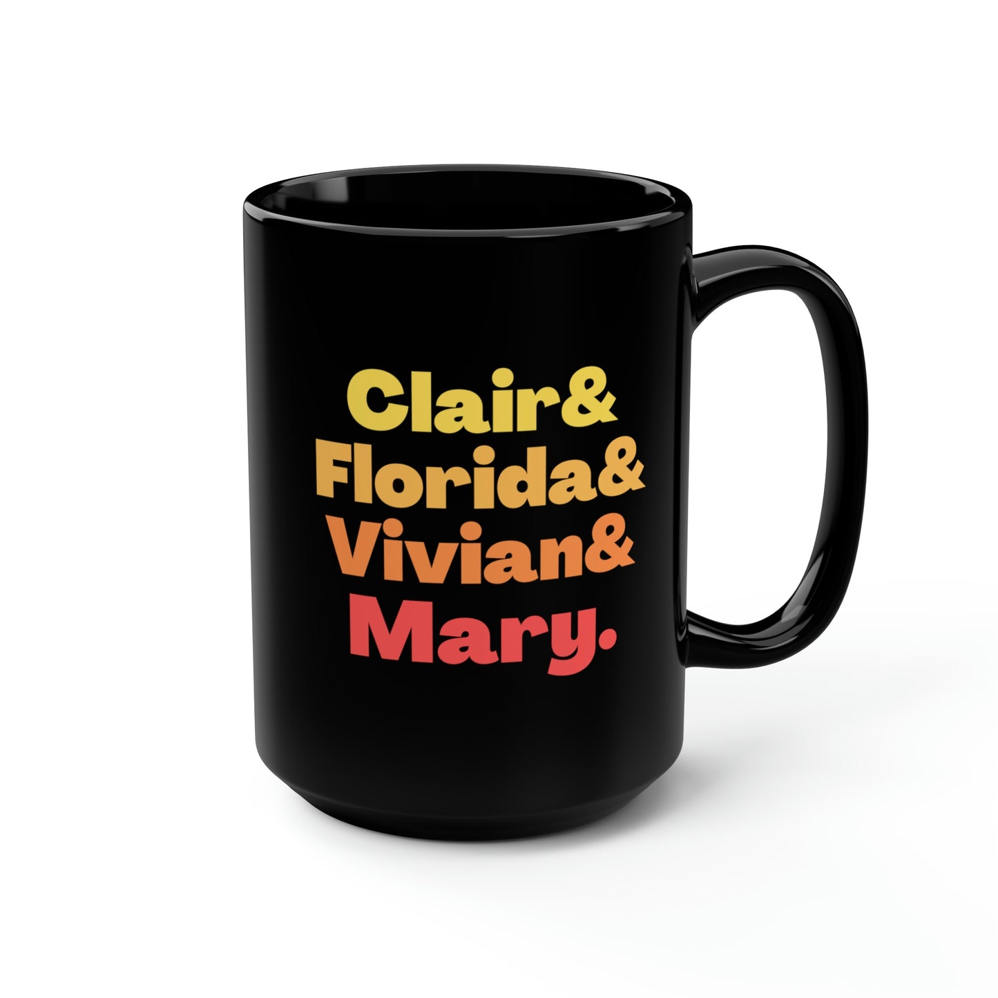 Black Mom Icon Black Mug, 15oz