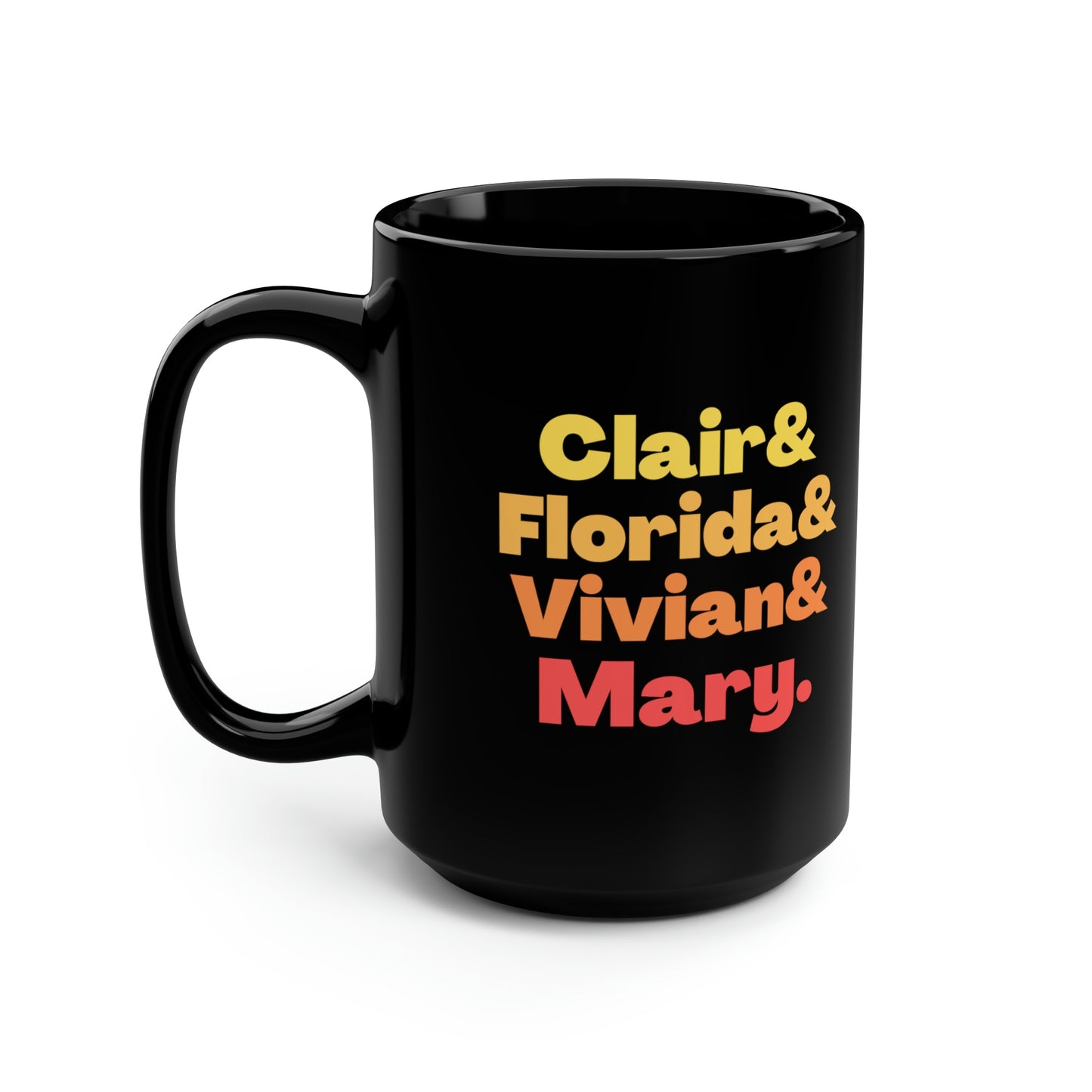 Black Mom Icon Black Mug, 15oz