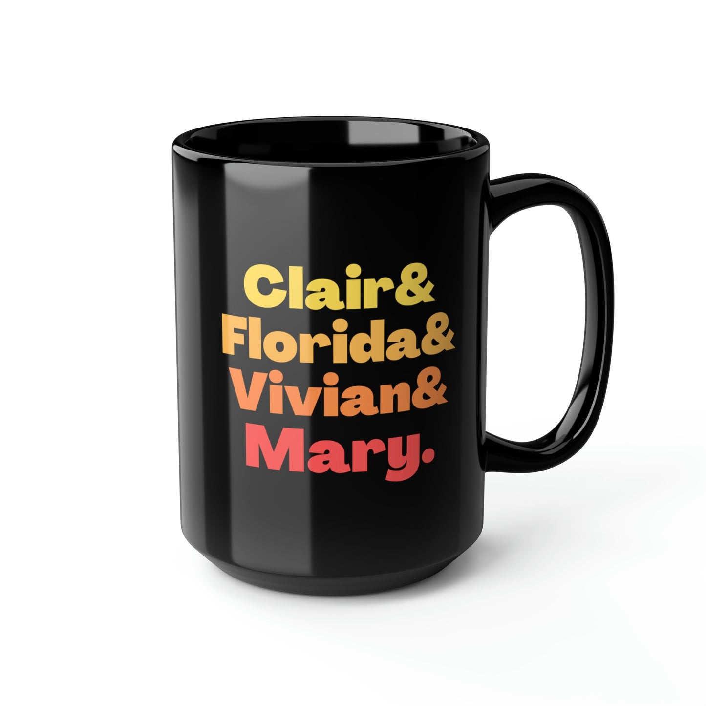 Black Mom Icon Black Mug, 15oz